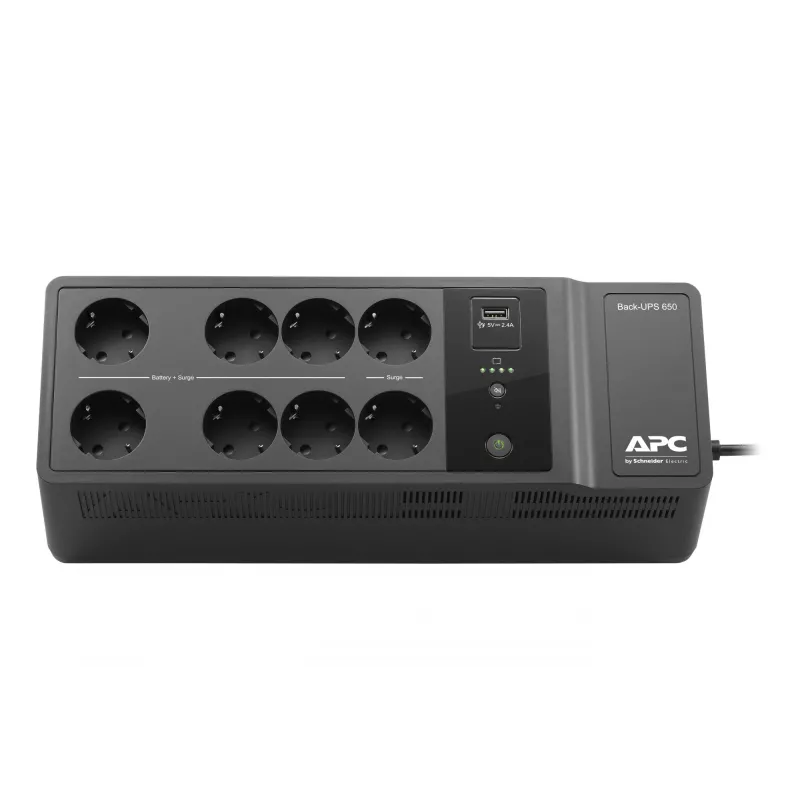 APC Back-UPS 650VA 230V 1 USB charging port - (Offline-) USV uninterruptible power supply (UPS) Standby (Offline) 0.65 kVA 400 W 8 AC outlet(s)