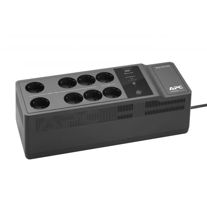 APC Back-UPS 650VA 230V 1 USB charging port - (Offline-) USV uninterruptible power supply (UPS) Standby (Offline) 0.65 kVA 400 W 8 AC outlet(s)