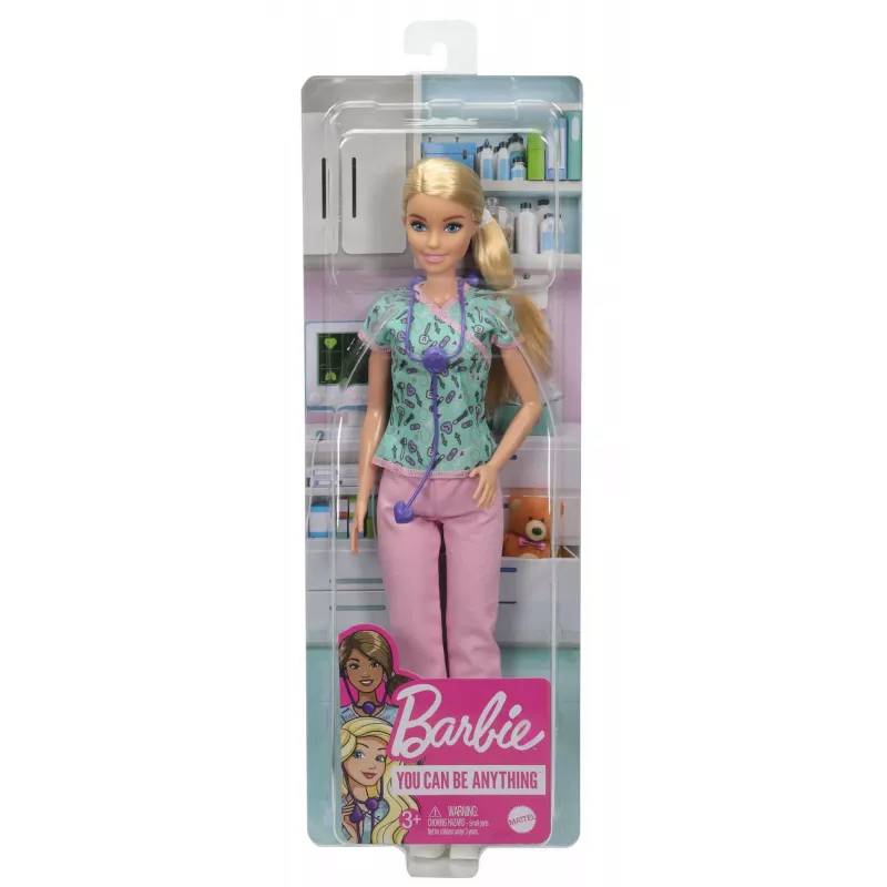 Barbie Nurse Doll with Scrubs, Clothes and Accessories, Fashion doll, Female, 3 yr(s), Girl, 304.8 mm, 120 g