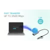 i-tec Metal USB-C/USB-A 2.5Gbps Ethernet Adapter, Wired, USB Type-A/USB Type-C, Ethernet, 2500 Mbit/s, Grey