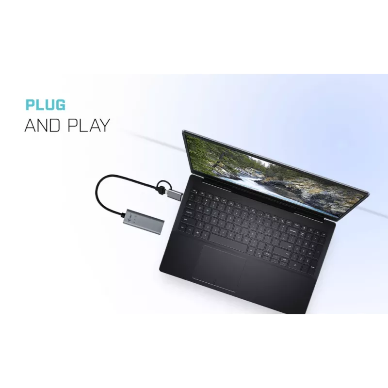 i-tec Metal USB-C/USB-A 2.5Gbps Ethernet Adapter, Wired, USB Type-A/USB Type-C, Ethernet, 2500 Mbit/s, Grey
