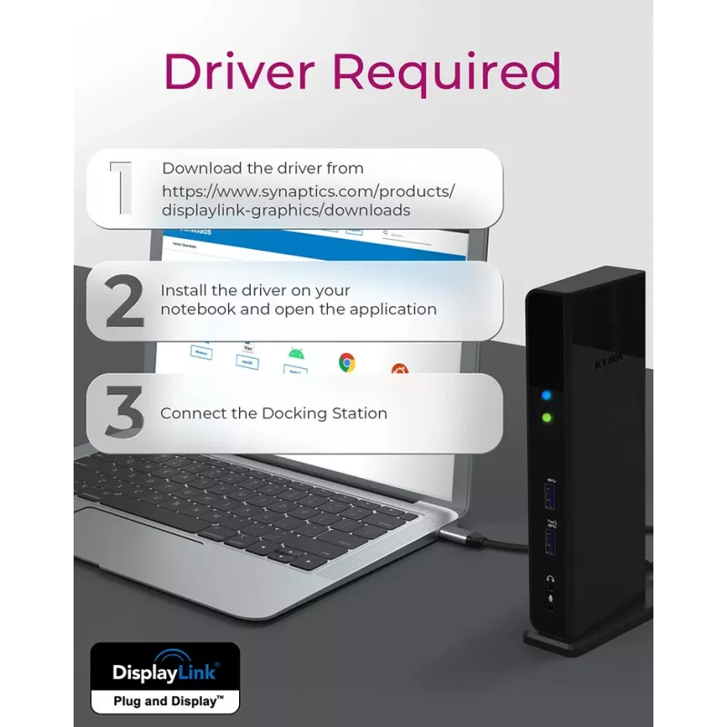 ICY BOX IB-DK2251AC Wired USB 3.2 Gen 2 (3.1 Gen 2) Type-A Black