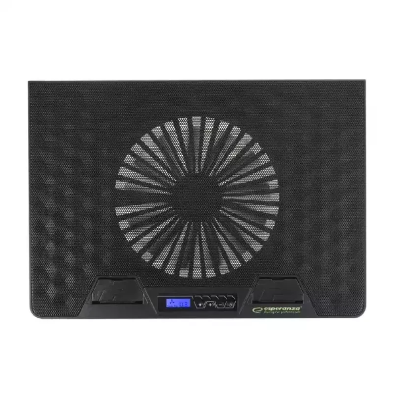 Notebook cooling pad ESPERANZA EGC101 — 1 fan 18 cm, 76 cfm, 800 RPM, 5 height positions, LCD, USB powered