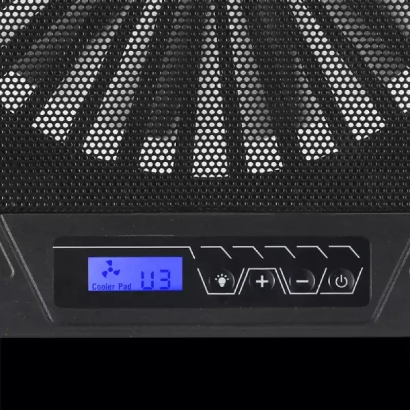 Notebook cooling pad ESPERANZA EGC101 — 1 fan 18 cm, 76 cfm, 800 RPM, 5 height positions, LCD, USB powered