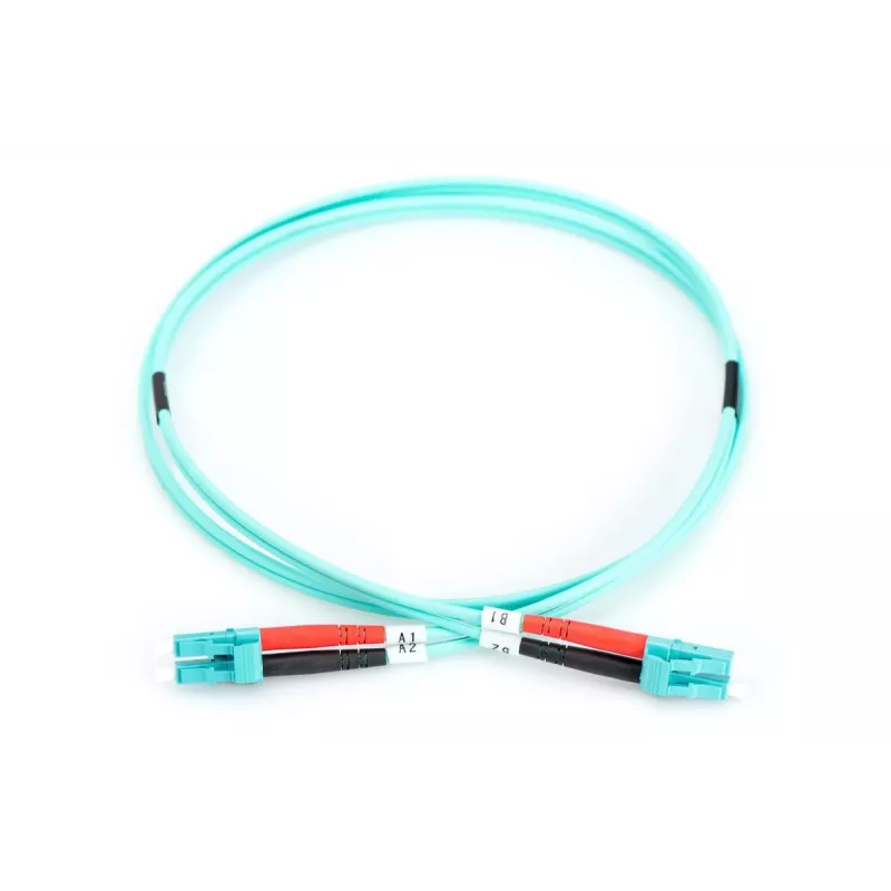 DIGITUS Fiber Optic Patch Cord, LC to LC Multimode 50/125 µ, Duplex Length 2m Class OM3