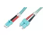 DIGITUS Fiber Optic Patch Cord, LC to SC Multimode 50/125 µ, Duplex Length 3m Class OM3