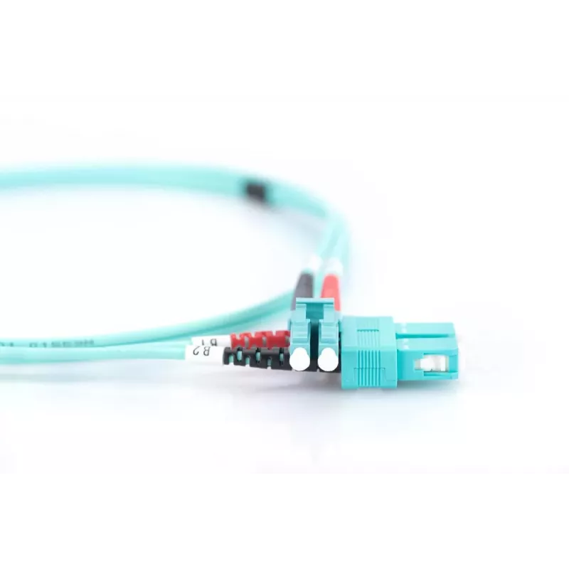DIGITUS Fiber Optic Patch Cord, LC to SC Multimode 50/125 µ, Duplex Length 3m Class OM3