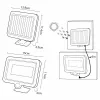 Outdoor solar LED floodlight MACLEAN MCE438, 5W, 400 lm, IP44, Li-Ion 5.2V, wall-mounted, white light, black