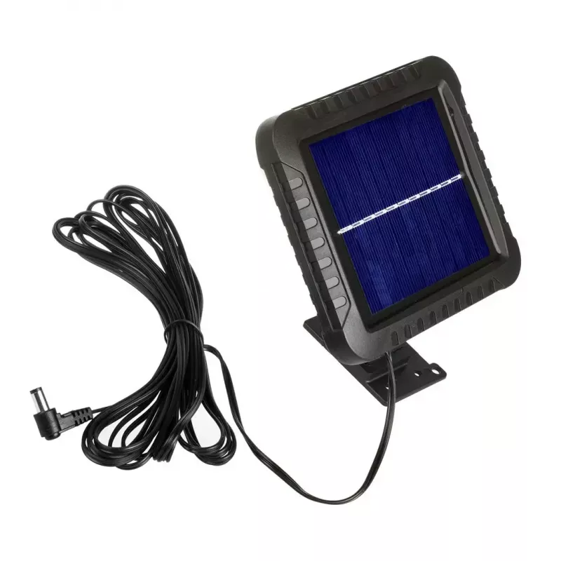 Outdoor solar LED floodlight MACLEAN MCE438, 5W, 400 lm, IP44, Li-Ion 5.2V, wall-mounted, white light, black