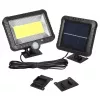 Outdoor solar LED floodlight MACLEAN MCE438, 5W, 400 lm, IP44, Li-Ion 5.2V, wall-mounted, white light, black