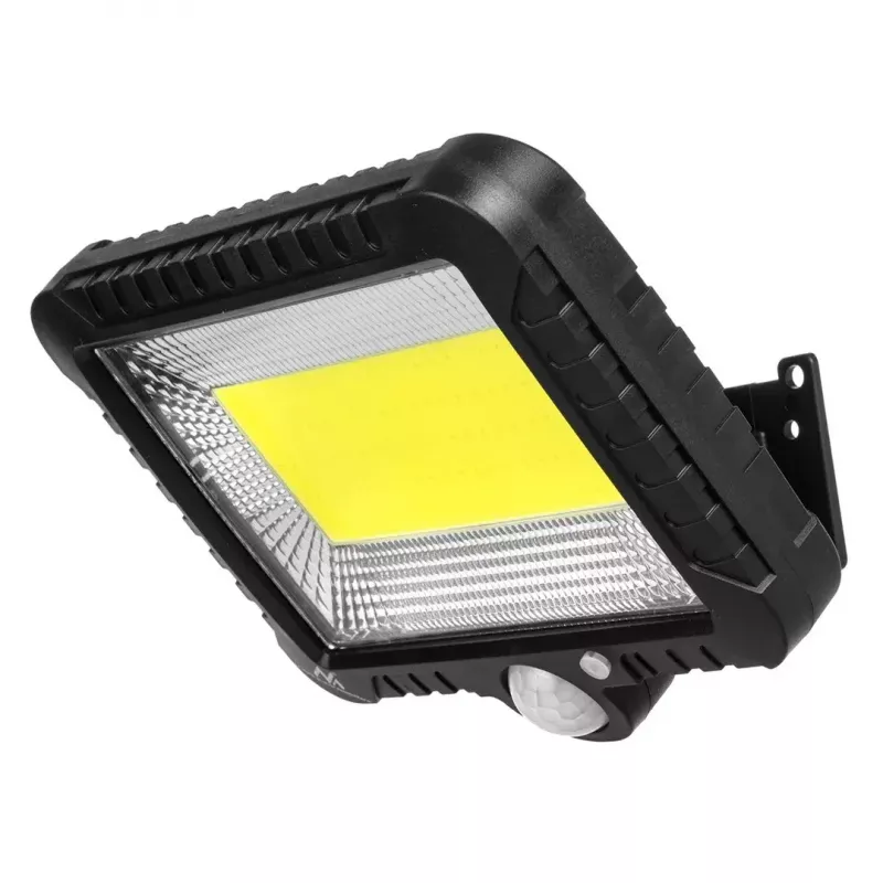 Outdoor solar LED floodlight MACLEAN MCE438, 5W, 400 lm, IP44, Li-Ion 5.2V, wall-mounted, white light, black