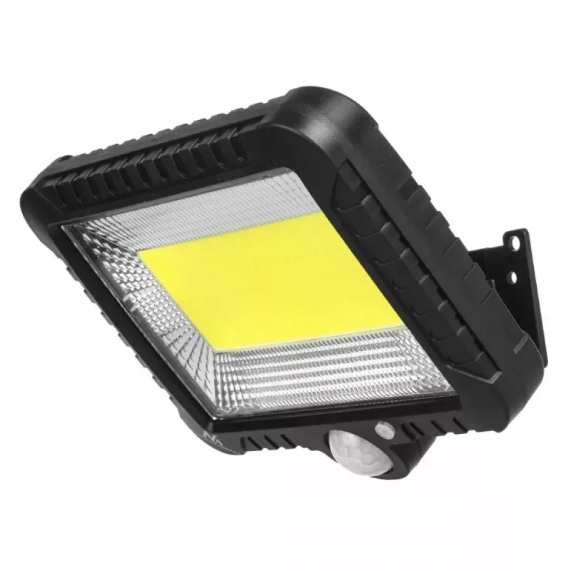 Outdoor solar LED floodlight MACLEAN MCE438, 5W, 400 lm, IP44, Li-Ion 5.2V, wall-mounted, white light, black