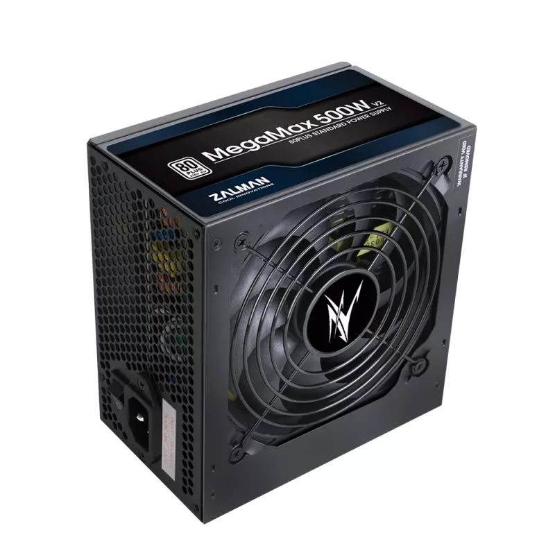 Zalman ZM500-TXII V2 MegaMax 80PLUS 230V EU STANDARD Certified high efficiency PCI-E power supply unit 500 W 20+4 pin ATX Black