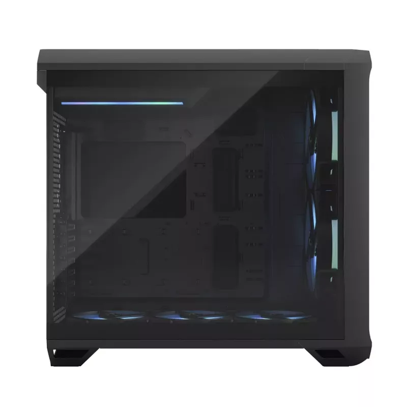 PC Tower case Fractal Design Torrent Tower Black — supports ATX/EATX/ITX, 2x180mm front fans, 2x3.5 inch bays, 4x2.5 inch bays, tempered glass