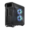 PC Tower case Fractal Design Torrent Tower Black — supports ATX/EATX/ITX, 2x180mm front fans, 2x3.5 inch bays, 4x2.5 inch bays, tempered glass