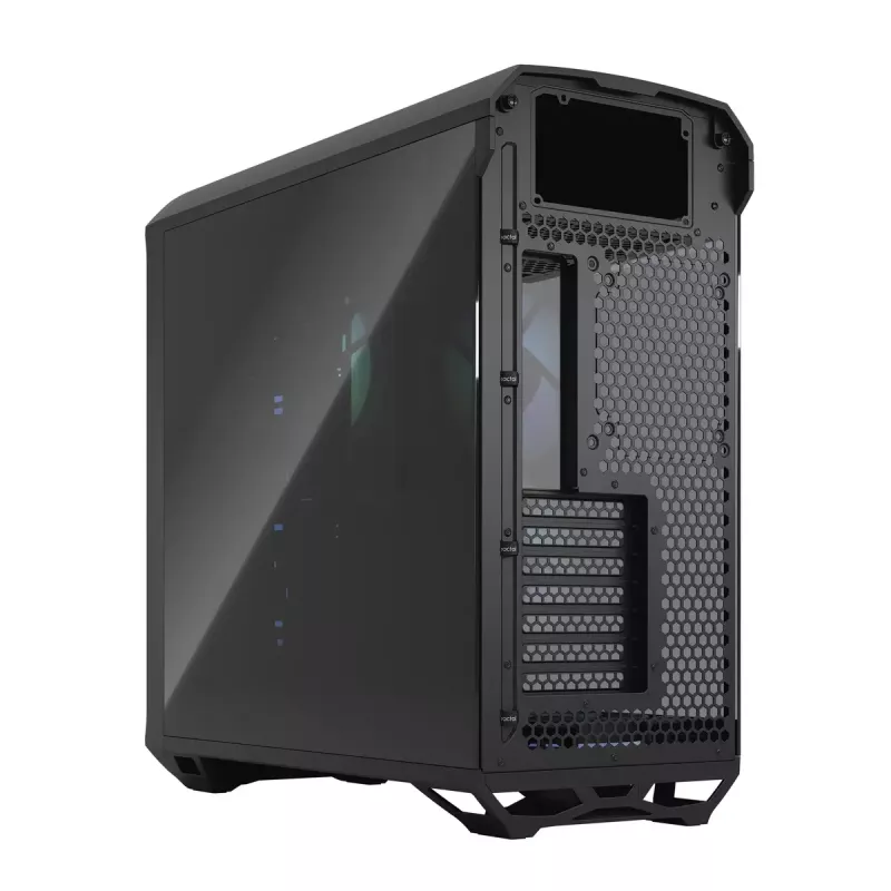PC Tower case Fractal Design Torrent Tower Black — supports ATX/EATX/ITX, 2x180mm front fans, 2x3.5 inch bays, 4x2.5 inch bays, tempered glass