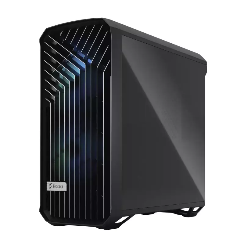 PC Tower case Fractal Design Torrent Tower Black — supports ATX/EATX/ITX, 2x180mm front fans, 2x3.5 inch bays, 4x2.5 inch bays, tempered glass