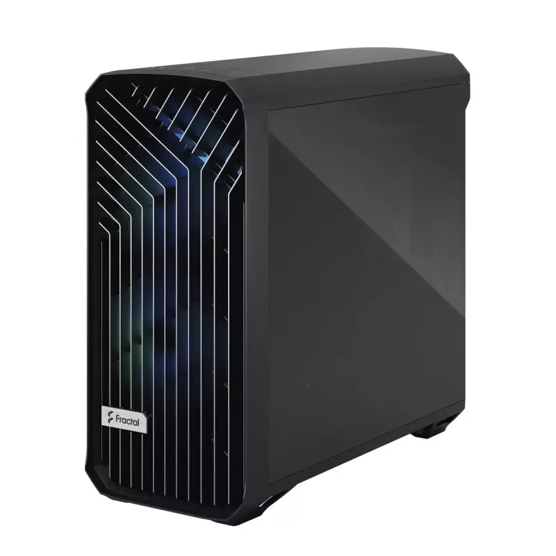 PC Tower case Fractal Design Torrent Tower Black — supports ATX/EATX/ITX, 2x180mm front fans, 2x3.5 inch bays, 4x2.5 inch bays, tempered glass