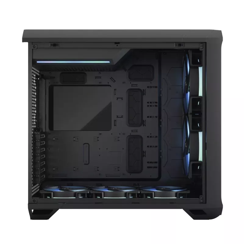 PC Tower case Fractal Design Torrent Tower Black — supports ATX/EATX/ITX, 2x180mm front fans, 2x3.5 inch bays, 4x2.5 inch bays, tempered glass