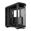 PC Tower case Fractal Design Torrent Tower Black — supports ATX/EATX/ITX, 2x180mm front fans, 2x3.5 inch bays, 4x2.5 inch bays, tempered glass