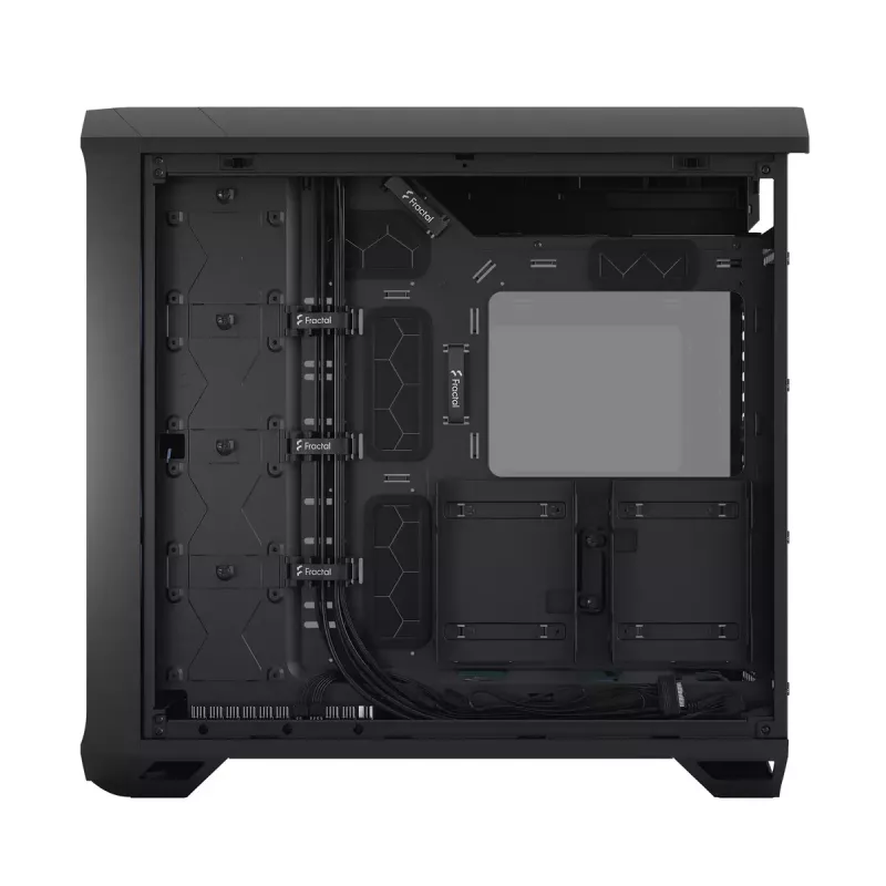 PC Tower case Fractal Design Torrent Tower Black — supports ATX/EATX/ITX, 2x180mm front fans, 2x3.5 inch bays, 4x2.5 inch bays, tempered glass