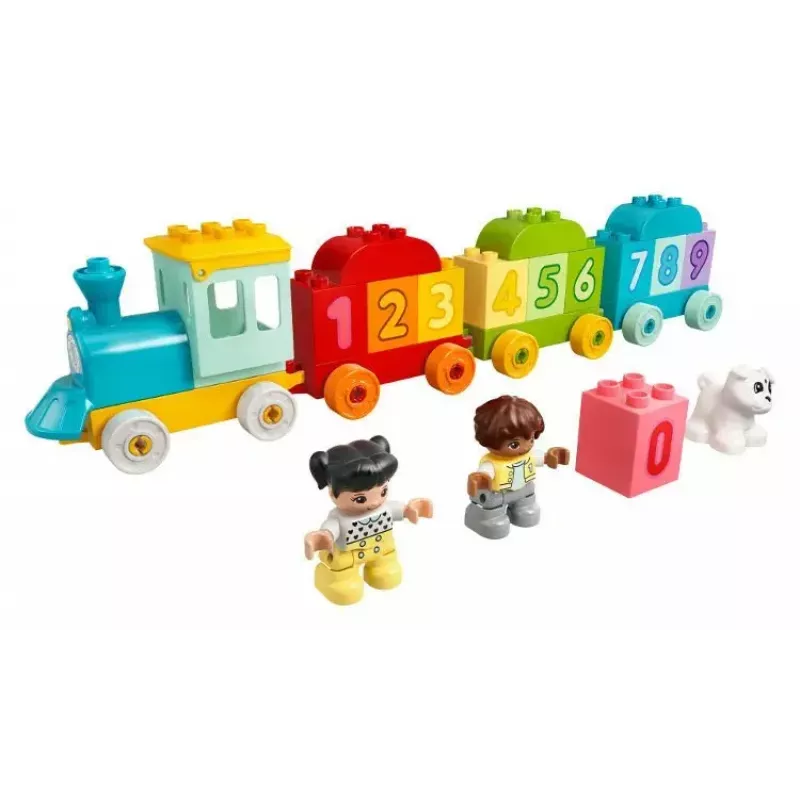 LEGO DUPLO number train 10954 – early learning train with numbered carriages for counting and sorting
