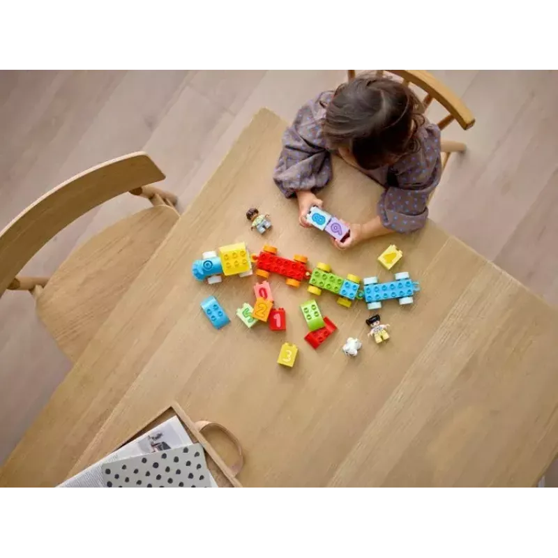 LEGO DUPLO number train 10954 – early learning train with numbered carriages for counting and sorting