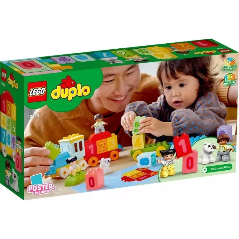 LEGO DUPLO number train 10954 – early learning train with numbered carriages for counting and sorting