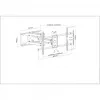 Manhattan Wall Mount for TV & Monitors (Full Motion), For screens 37 inch to 75 inch, VESA compatibility: all between 200x200mm to 800x400mm - check the dimensions of the four mounting holes on back of screen to ensure it fits, Max 75kg, Black, Bracket, Lifetime Warranty