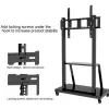 Portable flat panel floor stand TECHLY Signage Display Mount ICA-TR30 — for 55 inch–100 inch screens, VESA 1200x600, max load 150 kg, wheels, black