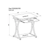 Techly Compact Desk for PC with Removable Tray, Black Graphite ICA-TB 328BK