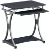 Techly Compact Desk for PC with Removable Tray, Black Graphite ICA-TB 328BK