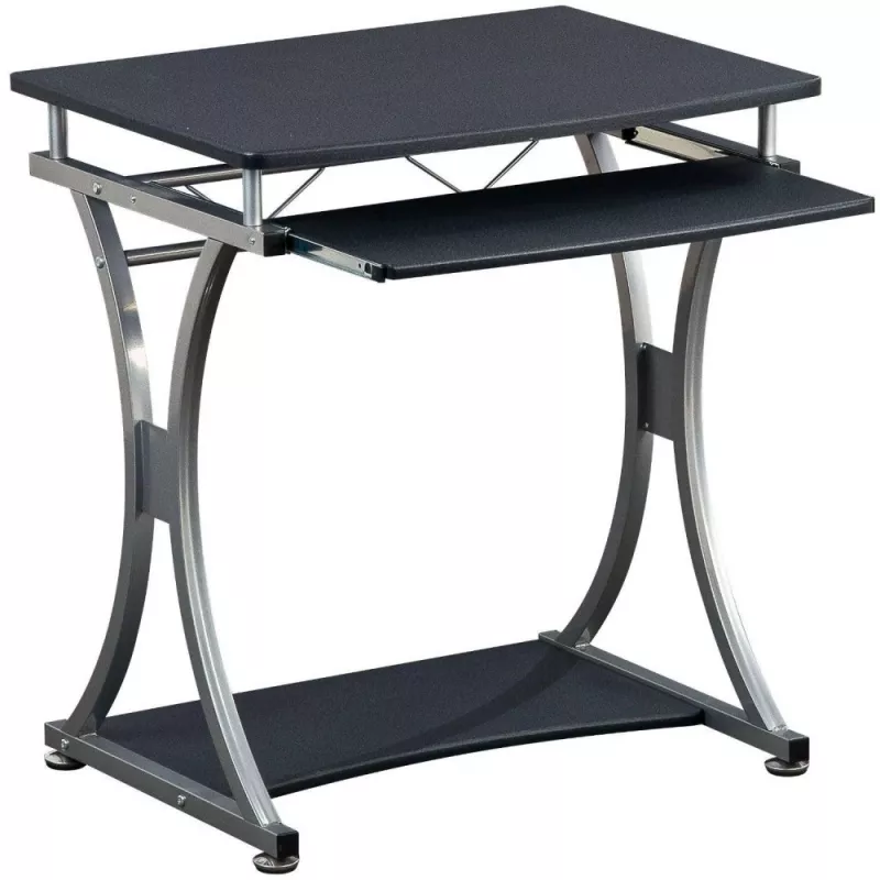 Techly Compact Desk for PC with Removable Tray, Black Graphite ICA-TB 328BK