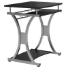 Techly Compact Desk for PC with Removable Tray, Black Graphite ICA-TB 328BK