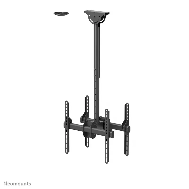 Neomounts NM-C440DBLACK Dual monitor/TV mount ceiling 32-60 inch - h 56-91 cm