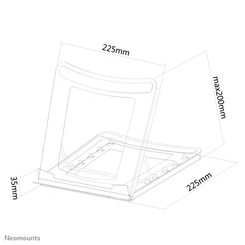 Neomounts NSLS075BLACK Laptop stand 10-16 inch - foldable - compact - universal