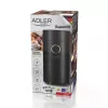 Burr coffee grinder Adler AD 4446bg — 150 W, 75 g bean hopper, stainless steel burrs, button control, black