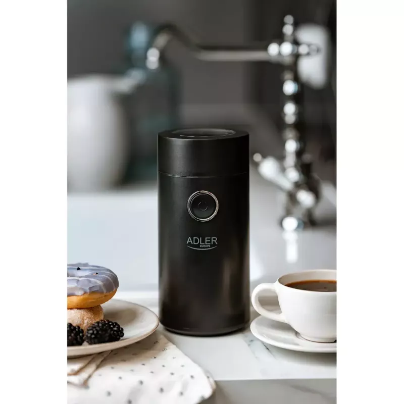 Burr grinder Adler AD4446BS — 150 W, stainless steel burrs, 75 g bean hopper, black