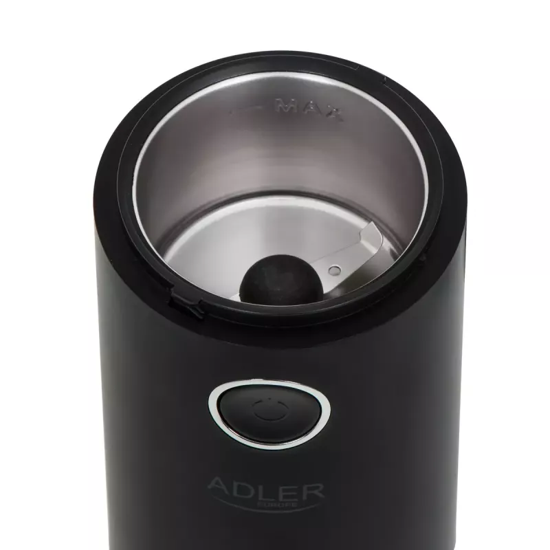 Burr grinder Adler AD4446BS — 150 W, stainless steel burrs, 75 g bean hopper, black