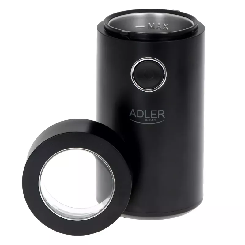 Burr grinder Adler AD4446BS — 150 W, stainless steel burrs, 75 g bean hopper, black