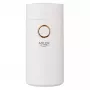 Burr grinder Adler AD4446WG — electric coffee grinder, stainless steel burrs, 75 g hopper, 150 W, white