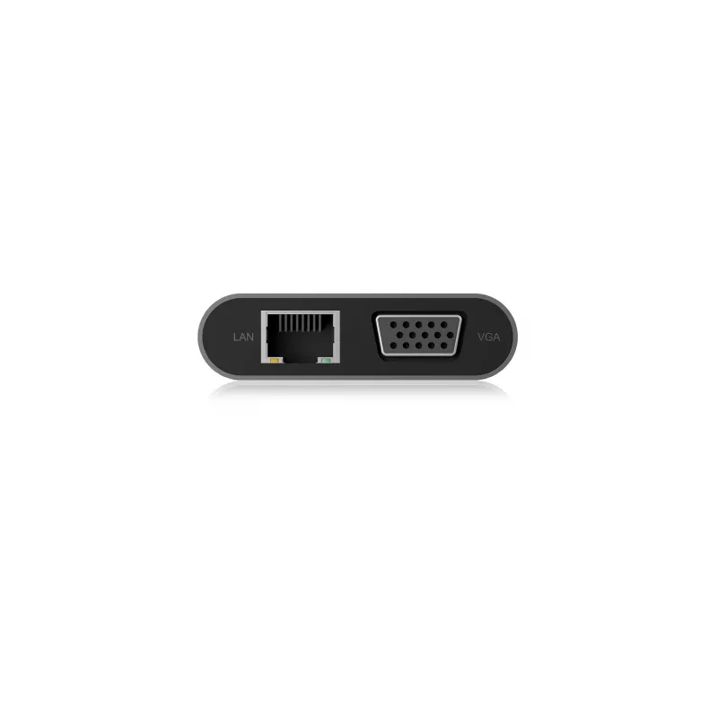 ICY BOX IB-DK4040-CPD Wired USB 3.2 Gen 1 (3.1 Gen 1) Type-C Anthracite, Black