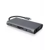 ICY BOX IB-DK4040-CPD Wired USB 3.2 Gen 1 (3.1 Gen 1) Type-C Anthracite, Black