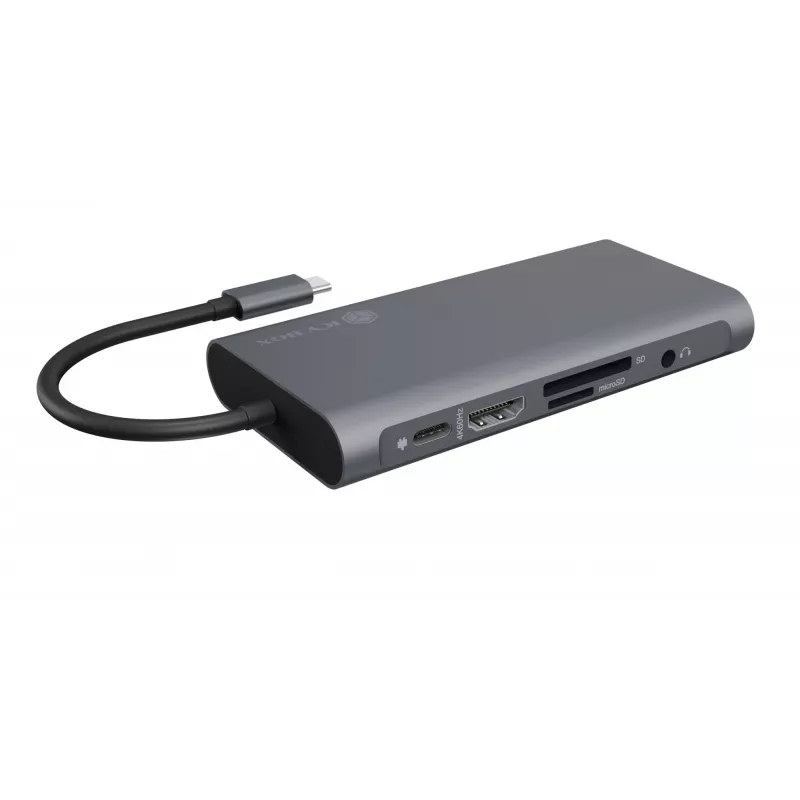 ICY BOX IB-DK4040-CPD Wired USB 3.2 Gen 1 (3.1 Gen 1) Type-C Anthracite, Black
