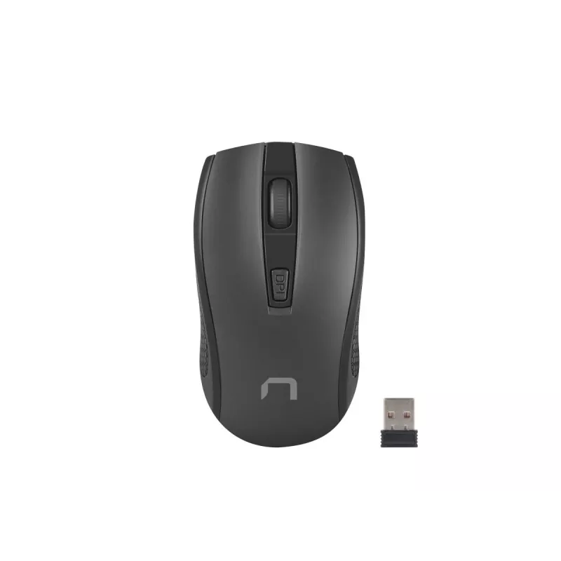 Wireless Optical Mouse NATEC Jay 2 RF — 2.4 GHz, 1600 DPI, ambidextrous, 4 buttons, black