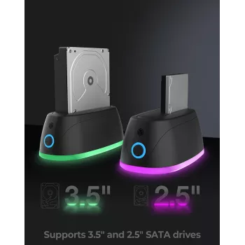 ICY BOX IB-1124L-C3 USB 3.2 Gen 1 (3.1 Gen 1) Type-B Black