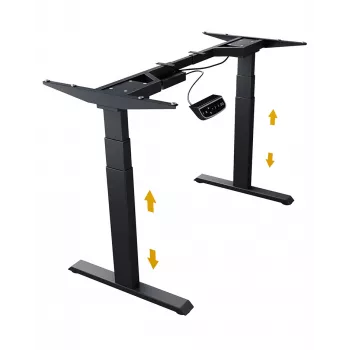 ICY BOX IB-EW206B-T Electric Height Adjustable Desk Frame, 2 Legs, Black
