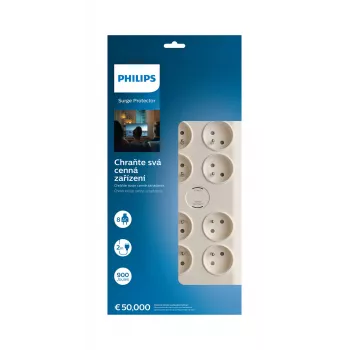 Philips SPN7080WA/60 surge protector White 8 AC outlet(s) 2 m
