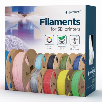GEMBIRD PLA-PLUS filament, silver, 1.75 mm, 1 kg