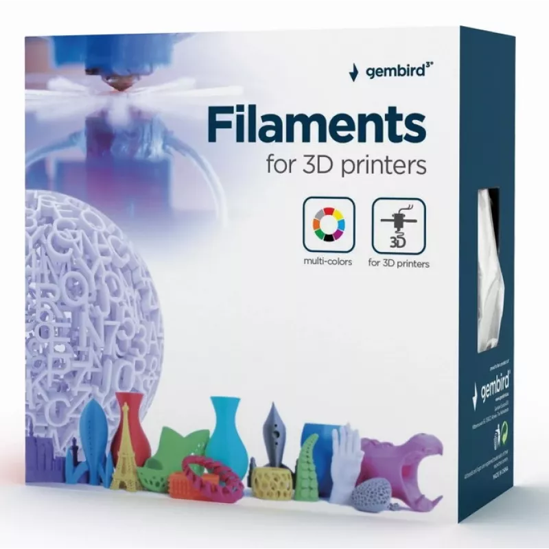 GEMBIRD PLA-PLUS filament, white, 1.75 mm, 1 kg